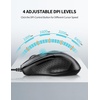 image:imageTECKNET Wired Mouse  USB Corded Mouse with RGB Backlit Full Size Optical Silent Mouse with Side ButtonsLED Plug and Play Wired Connection Office Mice for DesktopPCLaptopGrey