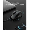 image:imageTECKNET Wired Mouse  USB Corded Mouse with RGB Backlit Full Size Optical Silent Mouse with Side ButtonsLED Plug and Play Wired Connection Office Mice for DesktopPCLaptopGrey