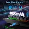 image:imageTECKNET Wireless Gaming Keyboard 2in1 24G Wireless amp Wired Rechargeable Keyboard 4000mAh Battery 15Zone RGB Computer Keyboard Metal Panel PC Gaming Keyboards Whisper Quiet Gaming Switchblack