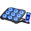 image:imageTECKNET Laptop Cooling Pad with Phone Stand 9 Quiet Fans with LED Lights 5 Height Adjustable amp 2 USB Ports Stepless Speed Control to 2600 RPM Laptop Cooler Laptop Cooling Stand for 12173 InchBlack