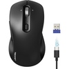image:imageTECKNET Rechargeable Bluetooth Mouse  USB  BT50  BT30  Wireless Mouse Ergonomic 4Way Scroll Wheel Computer Mice 6Level 4800 DPI Silent Mice MultiDevice for ComputerLaptopMacBook GreyBlack