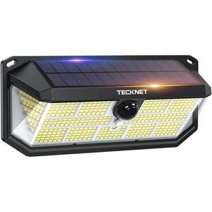 image:imageTECKNET 495 LED Solar Lights Outdoor Waterproof IP66 300 Wide Angle amp 3 Lighting Modes Motion Sensor Outdoor Lights Solar Powered Flood Wall Lights for Yard Patio Garage1 pack