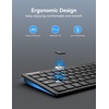 image:imageTECKNET 24G Wireless Keyboard  Mini Compact Keyboard with Media Hotkeys