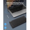 image:imageTECKNET 24G Wireless Keyboard  Mini Compact Keyboard with Media Hotkeys
