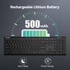image:imageTECKNET 24GBT Bluetooth Keyboard Rechargeable  Gel Mouse Pad amp Keyboard Wrist Rest