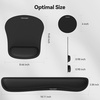 image:imageTECKNET 3in1 Mouse Pad with Wrist Rest amp Keyboard Pad Set  Memory Foam Keyboard and Mouse pad for Desk Laptop Computer  Mousepads amp Wrist Rests for Office or GamingBlack