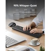 image:imageTECKNET Bluetooth Keyboard Rechargeable 24G Wireless Keyboard FullSize Ergonomic Cordless Silent Computer Keyboard SpillResistant Quiet Typing Stable Connection for PCLaptopComputerPhoneBlack