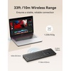 image:imageTECKNET Bluetooth Keyboard Rechargeable 24G Wireless Keyboard FullSize Ergonomic Cordless Silent Computer Keyboard SpillResistant Quiet Typing Stable Connection for PCLaptopComputerPhoneBlack