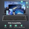 image:imageTECKNET Bluetooth Keyboard Rechargeable 4Device 24G3BT Wireless Keyboard UltraSlim Quiet Typing 14 Hotkeys Computer Keyboard for PCLaptopSmart TVTabletiPadSliverBlack