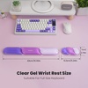 image:imageTECKNET Clear Gel Wrist Rest for Computer Keyboard Ergonomic Gel Keyboard Wrist Rest Set for Typing Pain Relief Comfortable Silicone Wrist Support Pad for OfficeComputerLaptopGaming TransparentPurple
