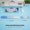 image:imageTECKNET Clear Gel Wrist Rest for Computer Keyboard Ergonomic Gel Keyboard Wrist Rest Set for Typing Pain Relief Comfortable Silicone Wrist Support Pad for OfficeComputerLaptopGaming TransparentBlue