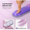 image:imageTECKNET Clear Gel Wrist Rest for Computer Keyboard Ergonomic Gel Keyboard Wrist Rest Set for Typing Pain Relief Comfortable Silicone Wrist Support Pad for OfficeComputerLaptopGaming TransparentPurple