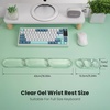 image:imageTECKNET Clear Gel Wrist Rest for Computer Keyboard Ergonomic Gel Keyboard Wrist Rest Set for Typing Pain Relief Comfortable Silicone Wrist Support Pad for OfficeComputerLaptopGaming TransparentTransparent