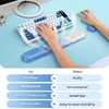 image:imageTECKNET Clear Gel Wrist Rest for Computer Keyboard Ergonomic Gel Keyboard Wrist Rest Set for Typing Pain Relief Comfortable Silicone Wrist Support Pad for OfficeComputerLaptopGaming TransparentBlue