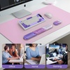 image:imageTECKNET Clear Gel Wrist Rest for Computer Keyboard Ergonomic Gel Keyboard Wrist Rest Set for Typing Pain Relief Comfortable Silicone Wrist Support Pad for OfficeComputerLaptopGaming TransparentPurple