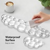 image:imageTECKNET Cloud Keyboard Wrist Rest Set Cloud Wrist Rest with NonSlip Base PU Leather Wrist Pad for Keyboard with Ergonomic Memory Foam for Computer Laptop Office Gaming and Pain Relief WhiteTransparent