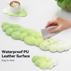 image:imageTECKNET Cloud Keyboard Wrist Rest Set Cloud Wrist Rest with NonSlip Base PU Leather Wrist Pad for Keyboard with Ergonomic Memory Foam for Computer Laptop Office Gaming and Pain Relief WhiteGradient Green