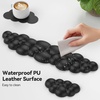 image:imageTECKNET Cloud Keyboard Wrist Rest Set Cloud Wrist Rest with NonSlip Base PU Leather Wrist Pad for Keyboard with Ergonomic Memory Foam for Computer Laptop Office Gaming and Pain Relief WhiteBlack