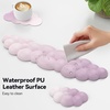 image:imageTECKNET Cloud Keyboard Wrist Rest Set Cloud Wrist Rest with NonSlip Base PU Leather Wrist Pad for Keyboard with Ergonomic Memory Foam for Computer Laptop Office Gaming and Pain Relief WhiteGradient Purple