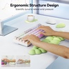 image:imageTECKNET Cloud Keyboard Wrist Rest Set Cloud Wrist Rest with NonSlip Base PU Leather Wrist Pad for Keyboard with Ergonomic Memory Foam for Computer Laptop Office Gaming and Pain Relief WhiteGradient Green