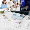 image:imageTECKNET Cloud Keyboard Wrist Rest Set Cloud Wrist Rest with NonSlip Base PU Leather Wrist Pad for Keyboard with Ergonomic Memory Foam for Computer Laptop Office Gaming and Pain Relief WhiteWhite