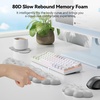 image:imageTECKNET Cloud Keyboard Wrist Rest Set Cloud Wrist Rest with NonSlip Base PU Leather Wrist Pad for Keyboard with Ergonomic Memory Foam for Computer Laptop Office Gaming and Pain Relief WhiteGray