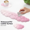 image:imageTECKNET Cloud Keyboard Wrist Rest Set Cloud Wrist Rest with NonSlip Base PU Leather Wrist Pad for Keyboard with Ergonomic Memory Foam for Computer Laptop Office Gaming and Pain Relief WhiteGradient Pink