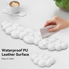 image:imageTECKNET Cloud Keyboard Wrist Rest Set Cloud Wrist Rest with NonSlip Base PU Leather Wrist Pad for Keyboard with Ergonomic Memory Foam for Computer Laptop Office Gaming and Pain Relief WhiteWhite