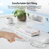 image:imageTECKNET Cloud Keyboard Wrist Rest Set Cloud Wrist Rest with NonSlip Base PU Leather Wrist Pad for Keyboard with Ergonomic Memory Foam for Computer Laptop Office Gaming and Pain Relief WhiteTransparent