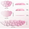 image:imageTECKNET Cloud Keyboard Wrist Rest Set Cloud Wrist Rest with NonSlip Base PU Leather Wrist Pad for Keyboard with Ergonomic Memory Foam for Computer Laptop Office Gaming and Pain Relief WhiteGradient Pink