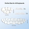 image:imageTECKNET Cloud Keyboard Wrist Rest Set Cloud Wrist Rest with NonSlip Base PU Leather Wrist Pad for Keyboard with Ergonomic Memory Foam for Computer Laptop Office Gaming and Pain Relief WhiteTransparent