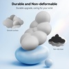 image:imageTECKNET Cloud Keyboard Wrist Rest Set Cloud Wrist Rest with NonSlip Base PU Leather Wrist Pad for Keyboard with Ergonomic Memory Foam for Computer Laptop Office Gaming and Pain Relief WhiteGray