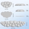 image:imageTECKNET Cloud Keyboard Wrist Rest Set Cloud Wrist Rest with NonSlip Base PU Leather Wrist Pad for Keyboard with Ergonomic Memory Foam for Computer Laptop Office Gaming and Pain Relief WhiteGray