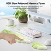 image:imageTECKNET Cloud Keyboard Wrist Rest Set Cloud Wrist Rest with NonSlip Base PU Leather Wrist Pad for Keyboard with Ergonomic Memory Foam for Computer Laptop Office Gaming and Pain Relief WhiteGradient Green