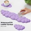 image:imageTECKNET Cloud Keyboard Wrist Rest Set Cloud Wrist Rest with NonSlip Base PU Leather Wrist Pad for Keyboard with Ergonomic Memory Foam for Computer Laptop Office Gaming and Pain Relief WhitePurple