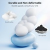 image:imageTECKNET Cloud Keyboard Wrist Rest Set Cloud Wrist Rest with NonSlip Base PU Leather Wrist Pad for Keyboard with Ergonomic Memory Foam for Computer Laptop Office Gaming and Pain Relief WhiteWhite