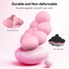 image:imageTECKNET Cloud Keyboard Wrist Rest Set Cloud Wrist Rest with NonSlip Base PU Leather Wrist Pad for Keyboard with Ergonomic Memory Foam for Computer Laptop Office Gaming and Pain Relief WhiteDark Pink