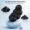 image:imageTECKNET Cloud Keyboard Wrist Rest Set Cloud Wrist Rest with NonSlip Base PU Leather Wrist Pad for Keyboard with Ergonomic Memory Foam for Computer Laptop Office Gaming and Pain Relief WhiteBlack