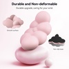image:imageTECKNET Cloud Keyboard Wrist Rest Set Cloud Wrist Rest with NonSlip Base PU Leather Wrist Pad for Keyboard with Ergonomic Memory Foam for Computer Laptop Office Gaming and Pain Relief WhiteLight Pink