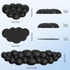 image:imageTECKNET Cloud Keyboard Wrist Rest Set Cloud Wrist Rest with NonSlip Base PU Leather Wrist Pad for Keyboard with Ergonomic Memory Foam for Computer Laptop Office Gaming and Pain Relief WhiteBlack