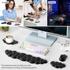 image:imageTECKNET Cloud Keyboard Wrist Rest Set Cloud Wrist Rest with NonSlip Base PU Leather Wrist Pad for Keyboard with Ergonomic Memory Foam for Computer Laptop Office Gaming and Pain Relief WhiteBlack