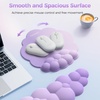 image:imageTECKNET Cloud Mouse Pad with Wrist Rest Ergonomic Cloud Wrist Rest with NonSlip Base PU Leather Memory Foam Mouse Pad Wrist Support for Keyboard and Mouse Pain Relief for Typing Gaming WhitePurple