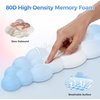 image:imageTECKNET Cloud Mouse Pad with Wrist Rest Ergonomic Cloud Wrist Rest with NonSlip Base PU Leather Memory Foam Mouse Pad Wrist Support for Keyboard and Mouse Pain Relief for Typing Gaming WhiteBlue