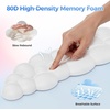 image:imageTECKNET Cloud Mouse Pad with Wrist Rest Ergonomic Cloud Wrist Rest with NonSlip Base PU Leather Memory Foam Mouse Pad Wrist Support for Keyboard and Mouse Pain Relief for Typing Gaming WhiteWhite