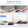 image:imageTECKNET Cloud Mouse Pad with Wrist Rest Ergonomic Cloud Wrist Rest with NonSlip Base PU Leather Memory Foam Mouse Pad Wrist Support for Keyboard and Mouse Pain Relief for Typing Gaming WhiteBlack