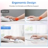 image:imageTECKNET Cloud Mouse Pad with Wrist Rest Ergonomic Cloud Wrist Rest with NonSlip Base PU Leather Memory Foam Mouse Pad Wrist Support for Keyboard and Mouse Pain Relief for Typing Gaming WhiteWhite