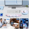 image:imageTECKNET Cloud Mouse Pad with Wrist Rest Ergonomic Cloud Wrist Rest with NonSlip Base PU Leather Memory Foam Mouse Pad Wrist Support for Keyboard and Mouse Pain Relief for Typing Gaming WhiteRainbow