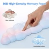 image:imageTECKNET Cloud Mouse Pad with Wrist Rest Ergonomic Cloud Wrist Rest with NonSlip Base PU Leather Memory Foam Mouse Pad Wrist Support for Keyboard and Mouse Pain Relief for Typing Gaming WhiteRainbow