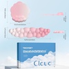 image:imageTECKNET Cloud Mouse Pad with Wrist Rest Ergonomic Cloud Wrist Rest with NonSlip Base PU Leather Memory Foam Mouse Pad Wrist Support for Keyboard and Mouse Pain Relief for Typing Gaming WhitePink