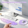 image:imageTECKNET Cloud Mouse Pad with Wrist Rest Ergonomic Cloud Wrist Rest with NonSlip Base PU Leather Memory Foam Mouse Pad Wrist Support for Keyboard and Mouse Pain Relief for Typing Gaming WhitePurple